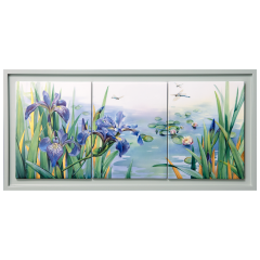 Wandbild Wasserlilien, Lim. 50, H 25 cm