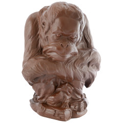Figur "Orang Utan", Böttgersteinzeug