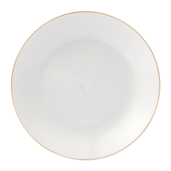 Suppenteller, Form "MEISSEN® Cosmopolitan", ohne Dekoration, Goldrand, Ø 20,5 cm