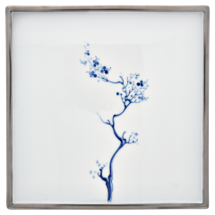 Platte, Form "MEISSEN® Cosmopolitan", Blue Orchid Platinum, 25 x 25 cm