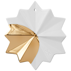 Baumschmuck Weihnachtsstern, Goldpunkt, H 10 cm