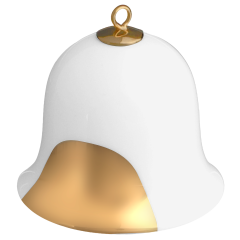 Miniatur-Glocke, Goldpunkt, H 5 cm