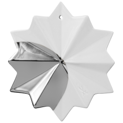 Baumschmuck Weihnachtsstern, Platinpunkt, H 10 cm