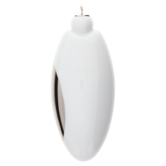Baumschmuck Ellipse, Platinpunkt, H 9,5 cm