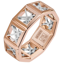 Ring Swords Insignum,750 Roségold, zweifarbig