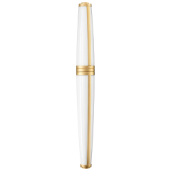 MEISSEN® Porzellan Mascara Rollerball, Weiß mit Gold, H 18,5 cm