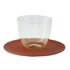 Espressotasse, LOBMEYR, "Alpha citrin", Böttgersteinzeug, V 0,1 l