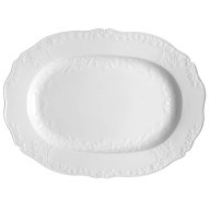 Platte,oval, Form "Neumarseille", Weiß, 39,5 x 29 cm