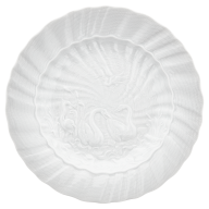 Vorspeise- und Dessertteller, Form "Schwanendessin", Weiß, Ø 20 cm