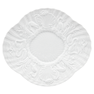 Gourmetteller, flach, Form "Schwanendessin", Weiß, L 30 cm