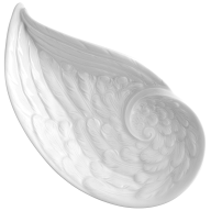 Flügelschale, Weiß, L 22 cm