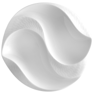 Soßenschale, Form "Wellenspiel Relief", Weiß, Ø 12,5 cm