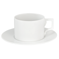 Cappuccinotasse, Markenzeichenrelief, Form "Berlin", Weiß, V 0,25 l