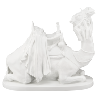 Liegendes Reitkamel, Weiß, L 52 cm