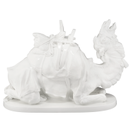 Liegendes Lastkamel, Weiß, T 49 cm