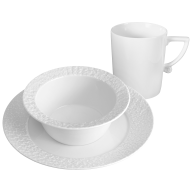 Frühstücks-Set, 3-tlg., Form "No 41, Royal Blossom", Weiß