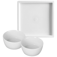Homeoffice-Set, 3-tlg., Platte und Schüsseln "MEISSEN® Cosmopolitan", Weiß