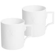 Henkelbecher-Set, 2-tlg., Form "Berlin", Weiß