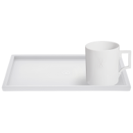 Homeoffice-Set, 2-tlg., Henkelbecher "Berlin", Platte "MEISSEN® Cosmopolitan", Weiß