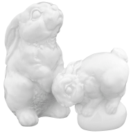 Figuren-Set, Hase, 2-tlg., Weiß