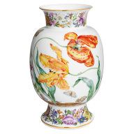 Vase "Blumenmalerei", Blumenmalerei nach Merian, H 35,5 cm