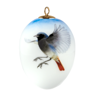 Osterei, groß, Hausrotschwanz, Vogel des Jahres 2025, H 7 cm