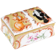 Tabatiere mit Relief, "Der Flirt", 9,5 x 7 cm
