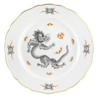 Speiseteller, Form "Neuer Ausschnitt", Ming-Drache, schwarz, Ø 28 cm