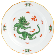 Speiseteller, Form "Neuer Ausschnitt", Ming-Drache, grün, Ø 22 cm