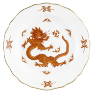 Vorspeise- und Dessertteller, Form "Neuer Ausschnitt", Ming-Drache, rot, Ø 18 cm