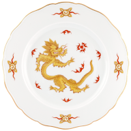 Speiseteller, Form "Neuer Ausschnitt", Ming-Drache, gelb, Ø 28 cm