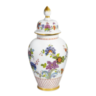 Deckelvase "Indischer Malerei", H 64 cm