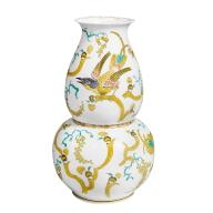 Vase "Stilisierte Vögel", stilisierte Malerei nach Börner, H 40 cm