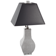 Tischleuchte Mesh grau, Platinveredelung, Platinrand, H 49 cm, H 49 cm