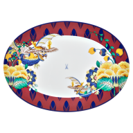 Platte, oval, Form "No 41", "MEISSEN Collage", "Mystic Garden", L 36 cm