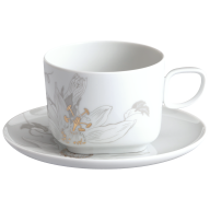 Cappuccinotasse mit Untertasse, Form "Nova", Passionsblume, V 0,3 l