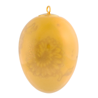 Osterei, groß, "Golden Onion Style", gelb, H 7 cm