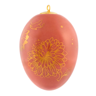 Osterei, groß, "Golden Onion Style", rot, H 7 cm
