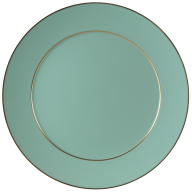 Dinner Plate, Shape "No 41", "The Original", plain, celadon, gold, Ø 29 cm