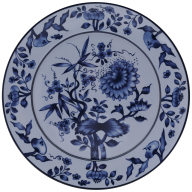 Vorspeise- und Dessertteller, Form "No 41", "The Original", blau, Ø 22 cm
