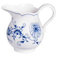 Milchkännchen, klein, Form "Neuer Ausschnitt", Zwiebelmuster, kobaltblau, weißer Rand, V 0,15 l