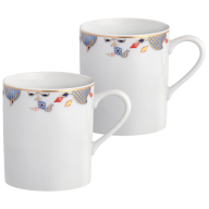 Henkelbecher-Set, 2-tlg., Noble Blue, Zwiebelkante