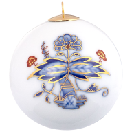 Baumschmuck Kugel, Noble Blue, Zwiebelkante, Ø 5 cm