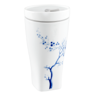Coffee to go Becher mit Porzellandeckel, Form "Nova", "Blue Orchid", kobaltblau, V 0,35 l