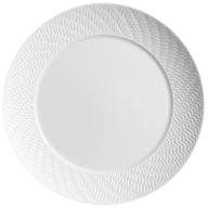 Vorspeise- und Dessertteller, Form "No 41 Wellenspiel Relief", Biskuit Weiß, Ø 22 cm