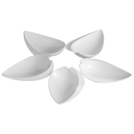 Blattschalen-Set, Form "Wellenspiel Relief", Biskuit Weiß