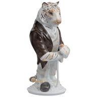 Tiger Mr. Silence, Bunt und gold staffiert, H 19,5 cm