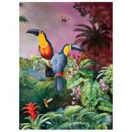 Wall Painting Amazonas, Toucans, lim., 75 x 55 cm