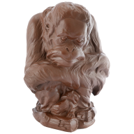 Figur "Orang Utan", Böttgersteinzeug