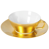 Tea cup & saucer, Shape "MEISSEN® Cosmopolitan", Gold, V 0,2 l